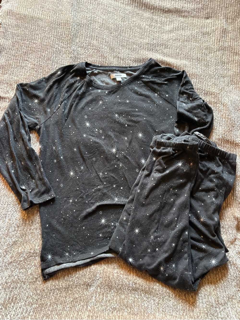 Sonoma Star fleece jogger pajama set